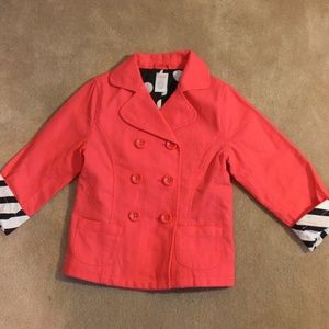 GYMBOREE Girls Coral JACKET Blazer